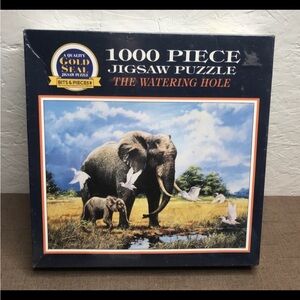 New Bits & Pieces The Watering Hole 1000-Piece Jigsaw Puzzle 20" x 27" Sealed